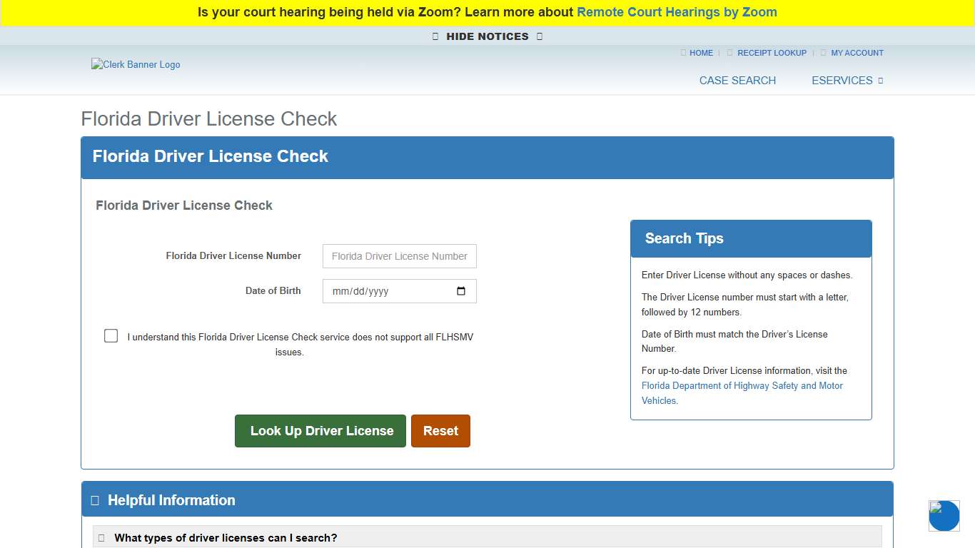 Florida Driver License Check - Broward County Clerk of Courts
