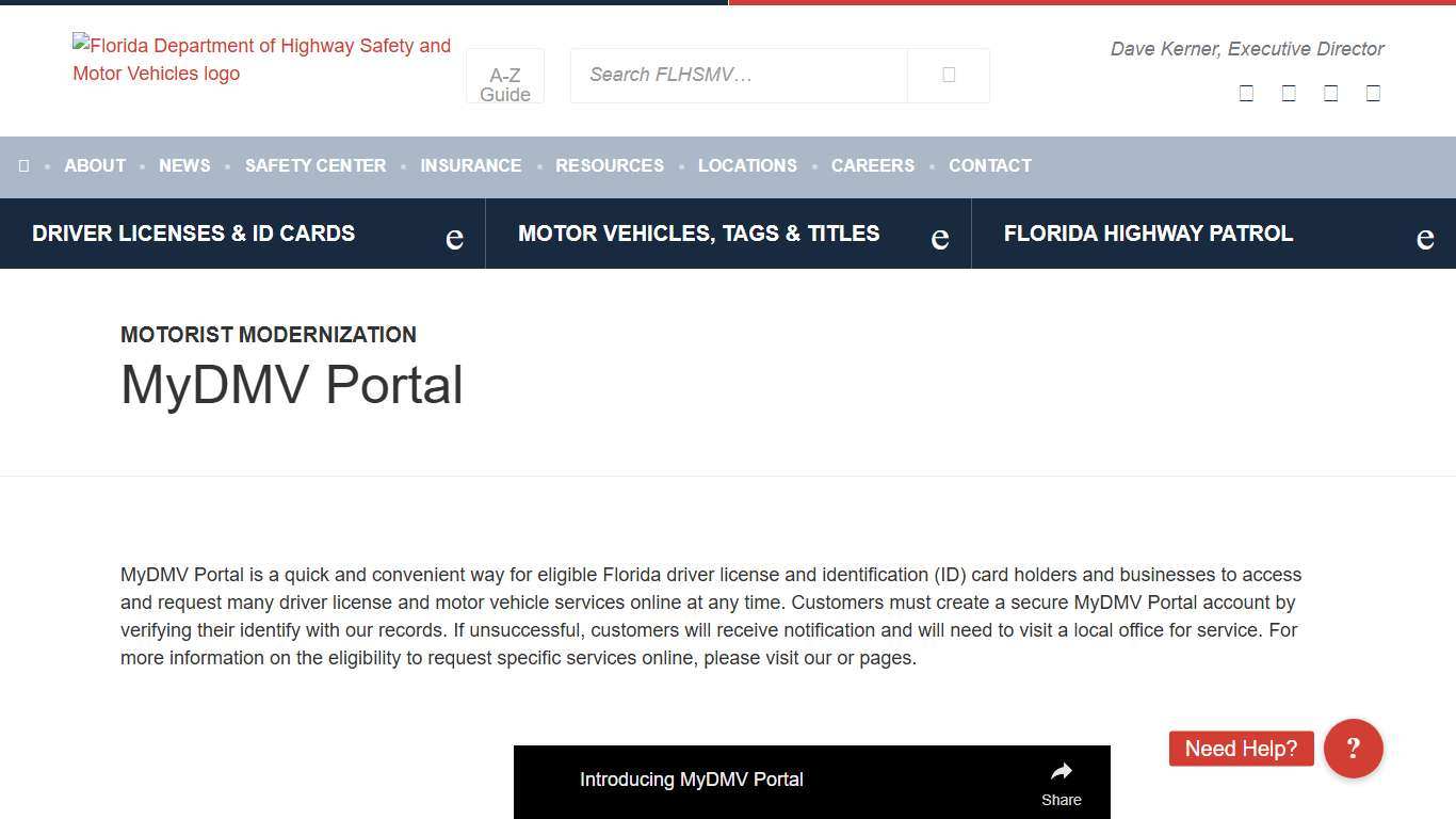 MyDMV Portal - Florida Department of Highway Safety and Motor Vehicles